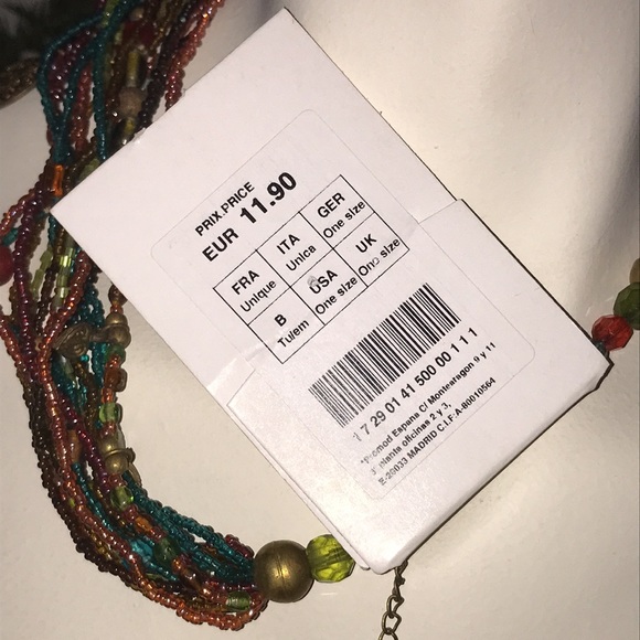 Multi Strand Bead & Charm French Necklace - Picture 4 of 9